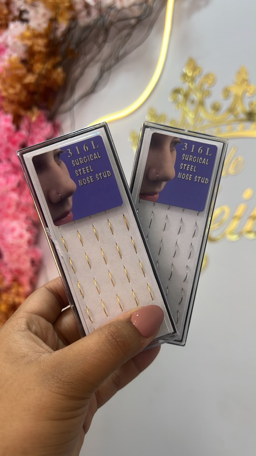 Piercing argola dourado e prata